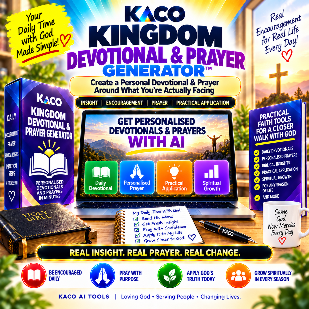 KACO Kingdom Devotional and Prayer Generator product image by KACO AI Tools