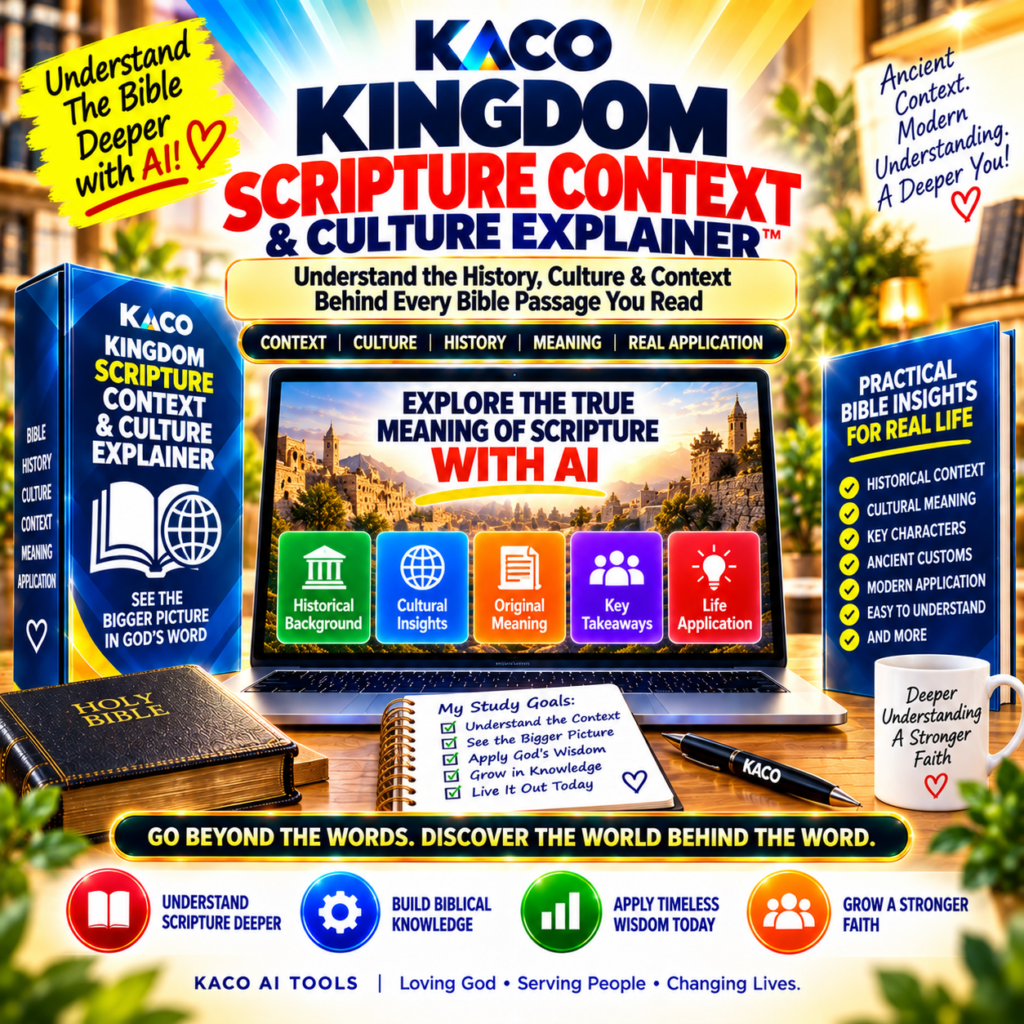 KACO Kingdom Scripture Context and Culture Explainer product image by KACO AI Tools