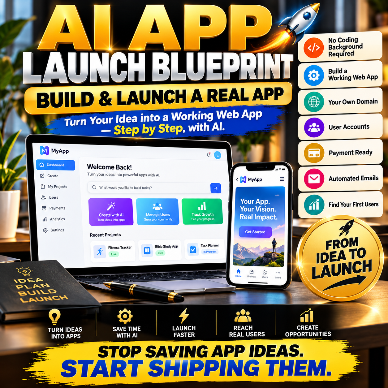 AI App Launch Blueprint - build and launch a real app