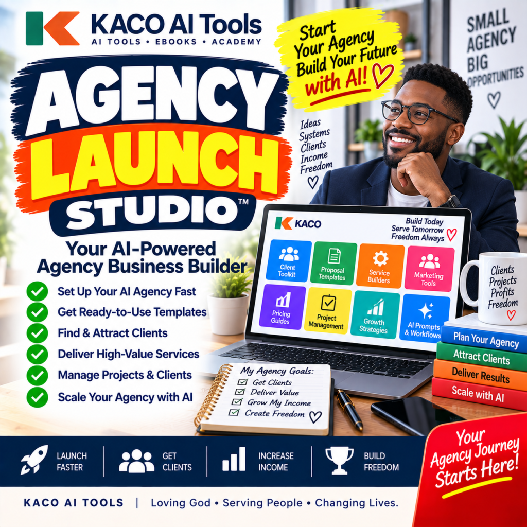 Agency Launch Studio AI-powered agency business builder by KACO AI Tools