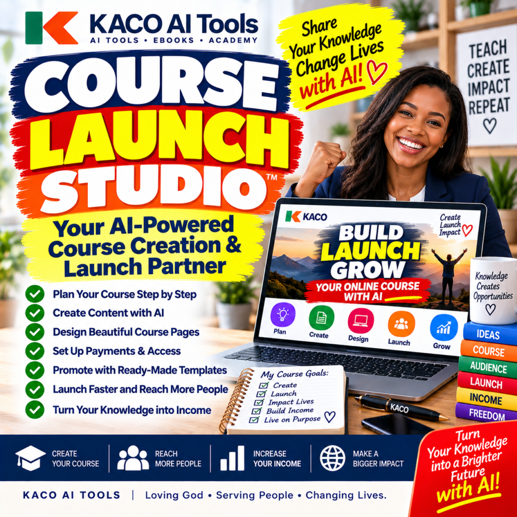 Course Launch Studio AI-powered course creation and launch system by KACO AI Tools