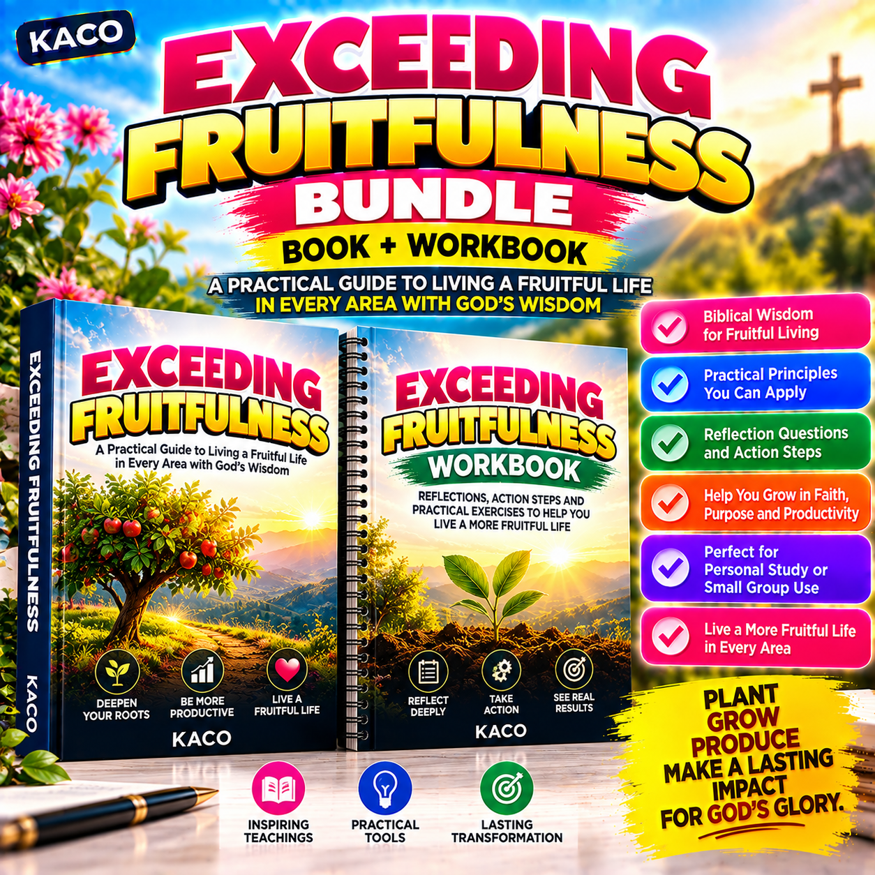 Exceeding Fruitfulness Bundle - Christian book and workbook for fruitful living