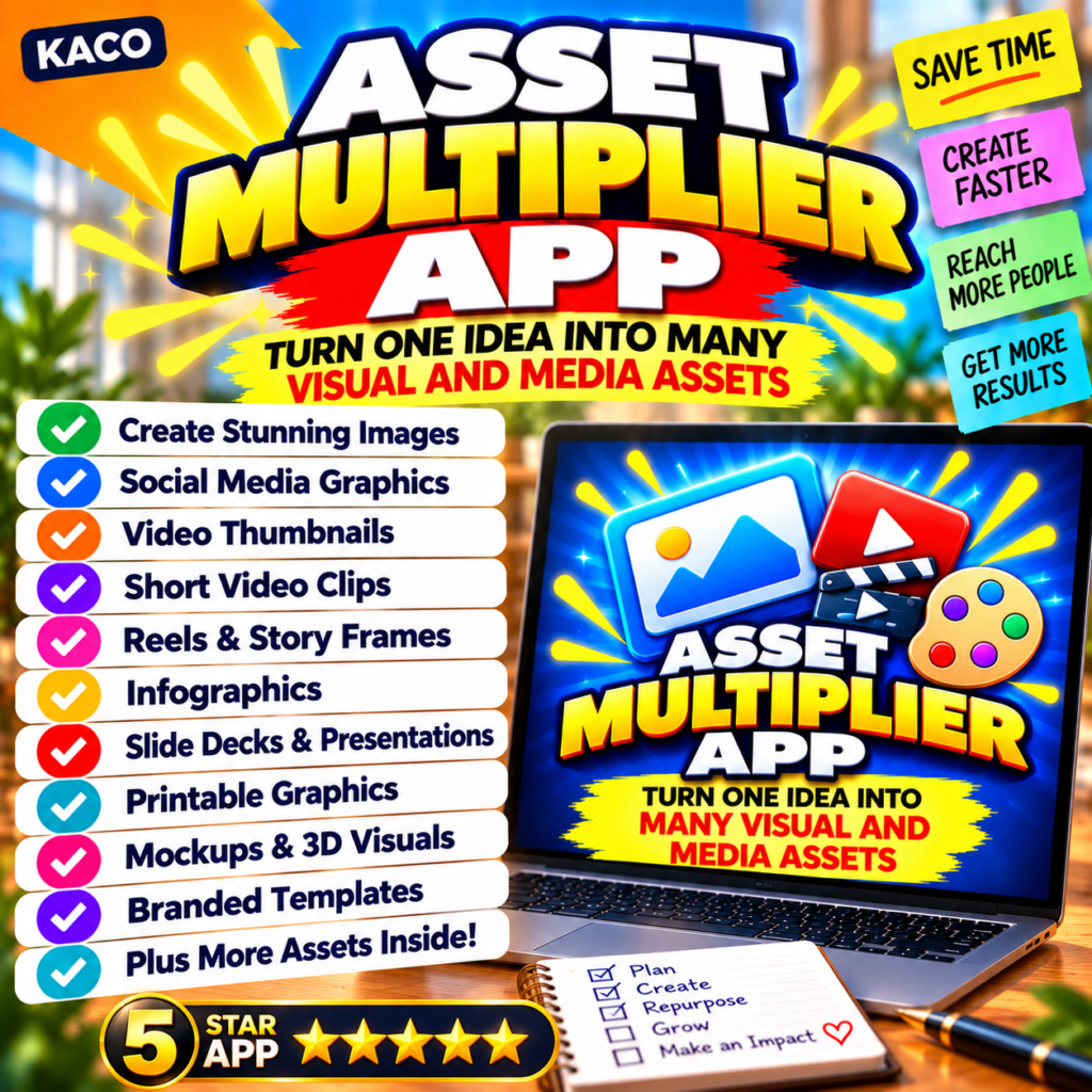 KACO Asset Multiplier App - turn one idea into many visual and media assets