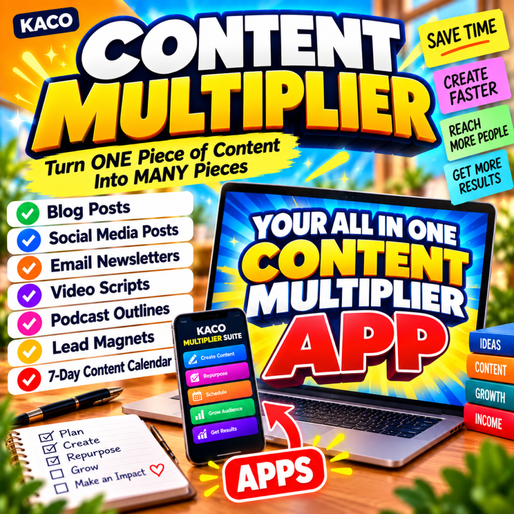KACO Content Multiplier app - your all in one content multiplier app