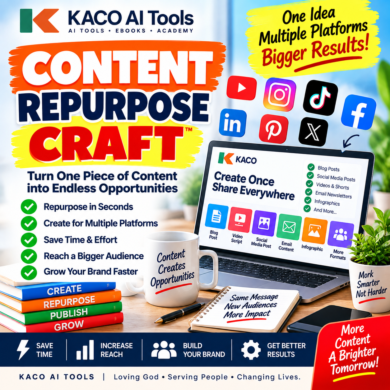 KACO ContentRepurposeCraft multi-platform content repurposing product image
