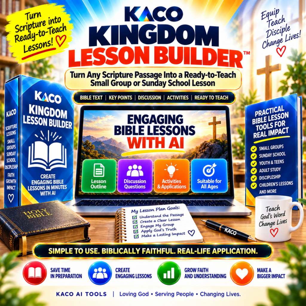 KACO Kingdom Small Group and Sunday School Lesson Builder product image by KACO AI Tools