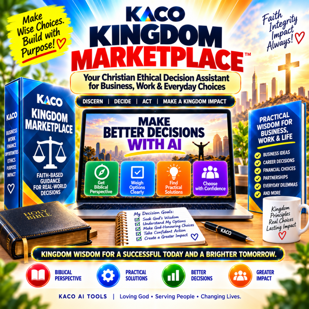 KACO Kingdom Marketplace Christian Ethical Decision Assistant product image by KACO AI Tools
