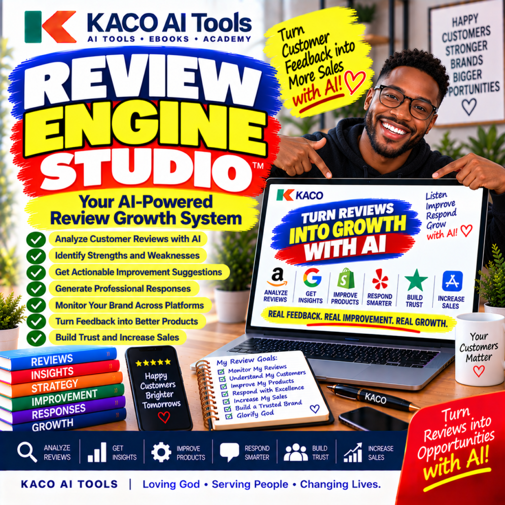 Review Engine Studio AI-powered customer review growth system by KACO AI Tools