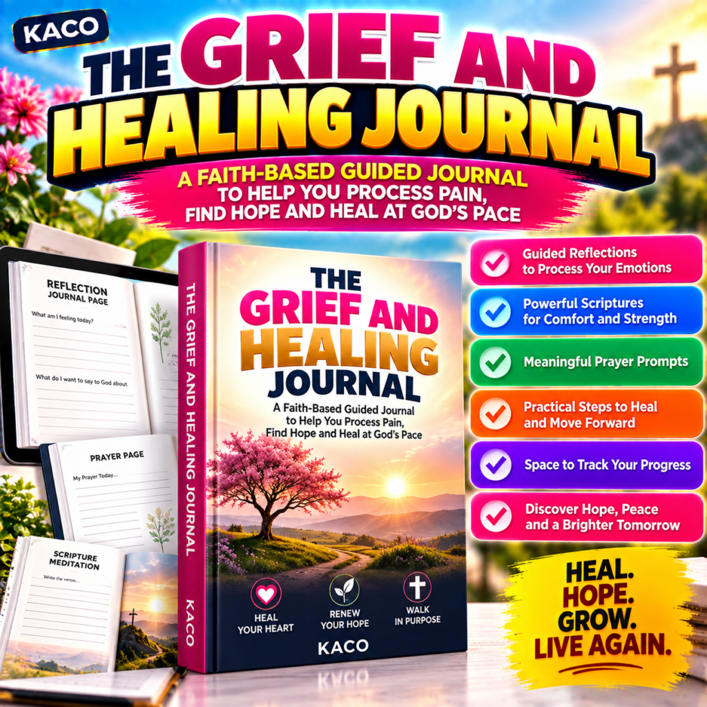 The Grief and Healing Journal - faith-based Christian grief journal for comfort, prayer and healing