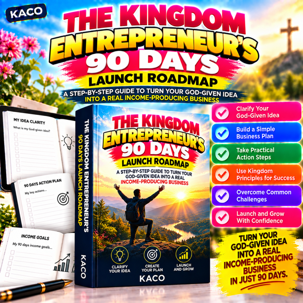 The Kingdom Entrepreneur's 90 Days Launch Roadmap - step-by-step Christian business launch framework