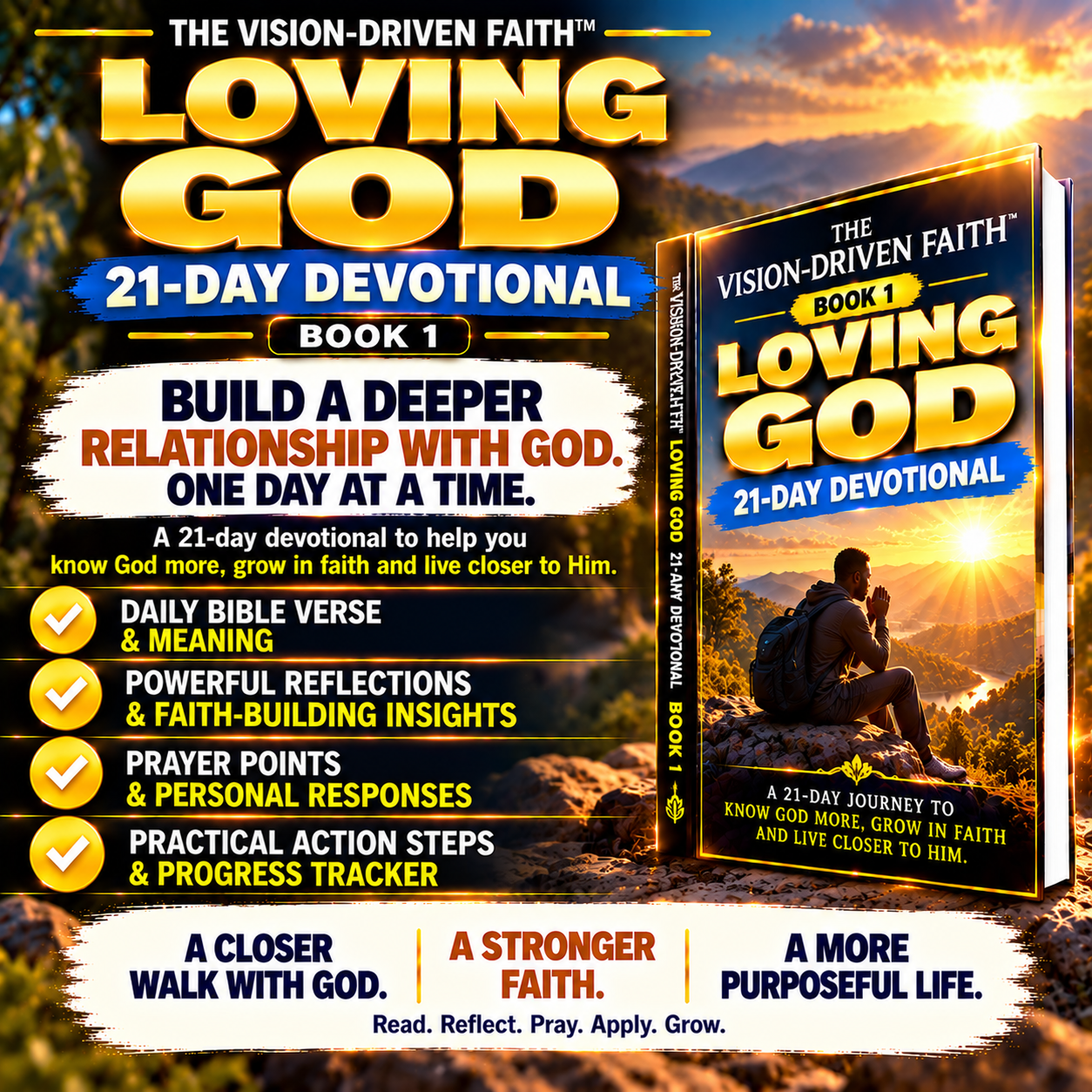 The Vision-Driven Faith Loving God 21-Day Devotional – Christian devotional for a deeper relationship with God