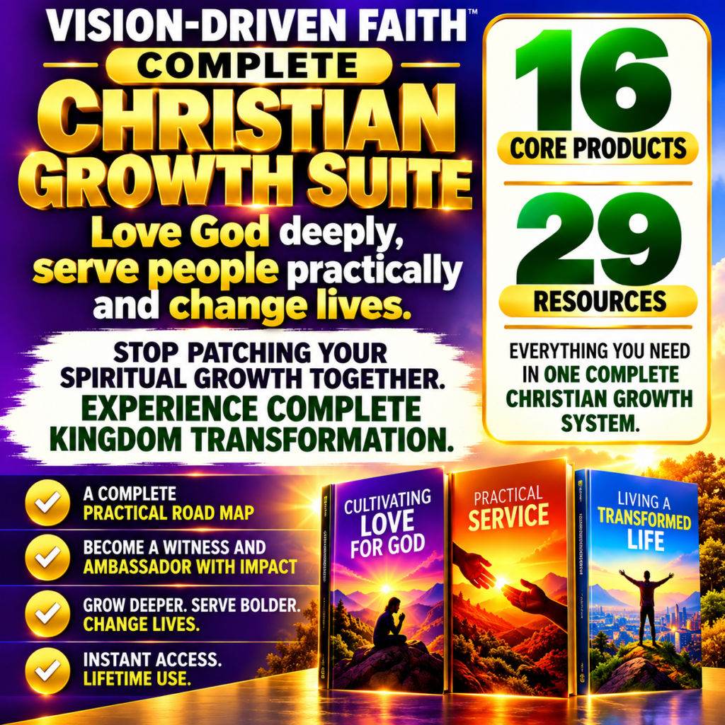 Vision-Driven Faith Complete Christian Growth Suite – 16 core products and 29 resources