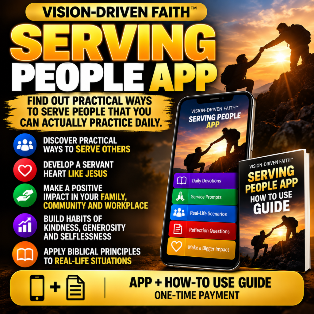 Vision-Driven Faith Serving People App – practical Christian service and servant-hearted living companion