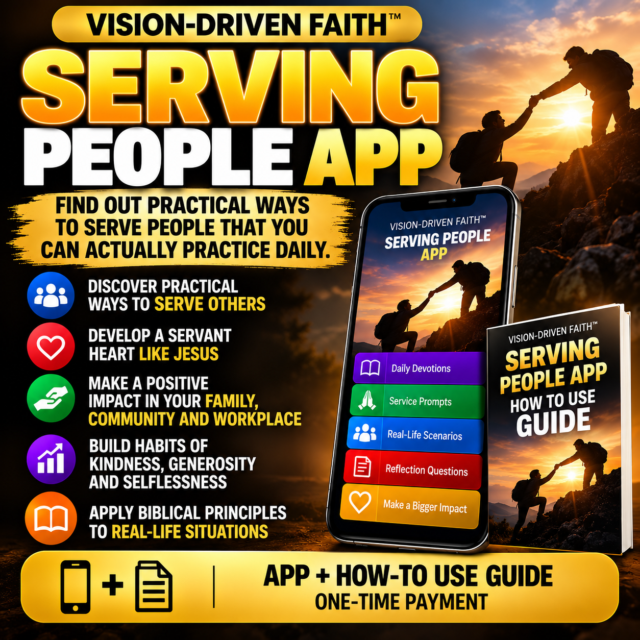 Vision-Driven Faith Serving People App – practical Christian service and servant-hearted living companion